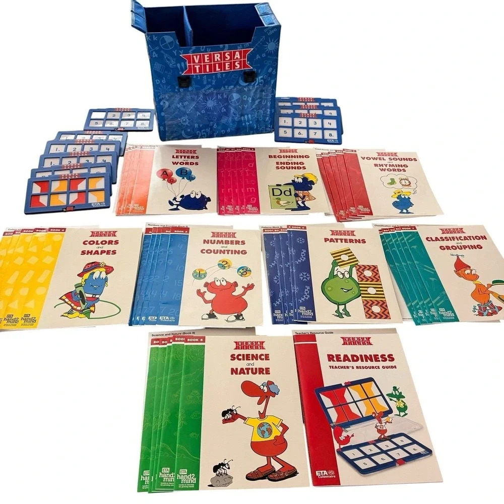 ETA Cuisenaire VersaTiles Kindergarten Math Reading Lab 40 Books 9 Cases Teacher